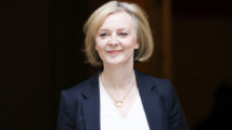 UK prime minister Liz Truss leaves Number 10 Downing Street for PMQs