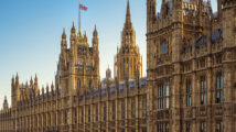 the facade of the palace of westminster during sunset, london